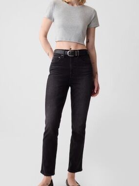 GAP Sky High Slim Leg Jeans in Black